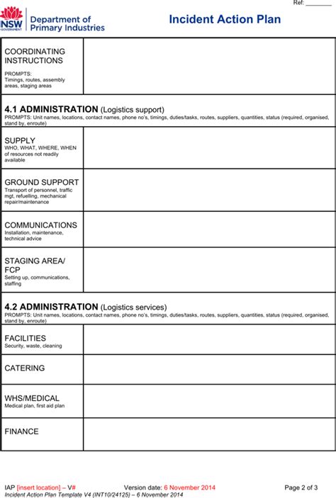 Download Incident Action Plan Template For Free Page 2 Formtemplate