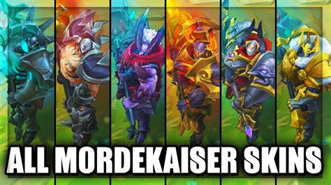 All Mordekaiser Skins Spotlight Rework 2019 Pentakill Infernal Dragon