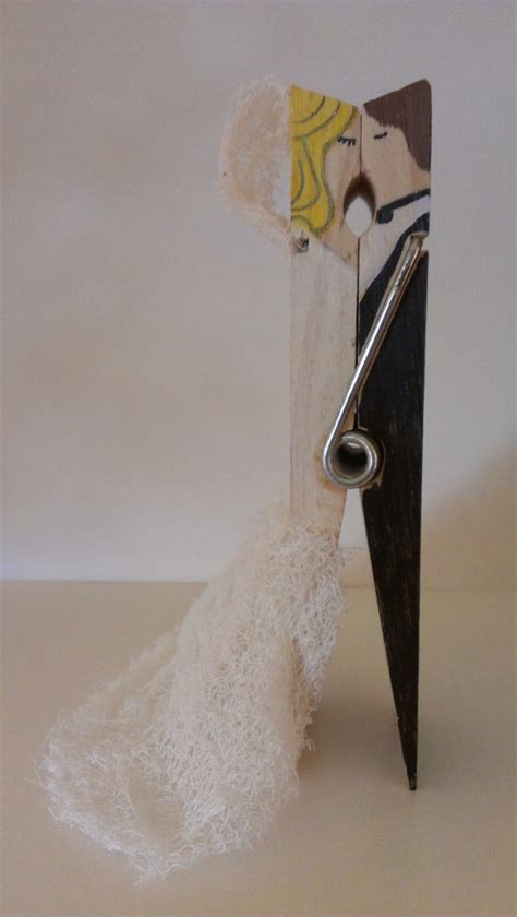 Items Similar To Wedding Clothespin Couple On Etsy