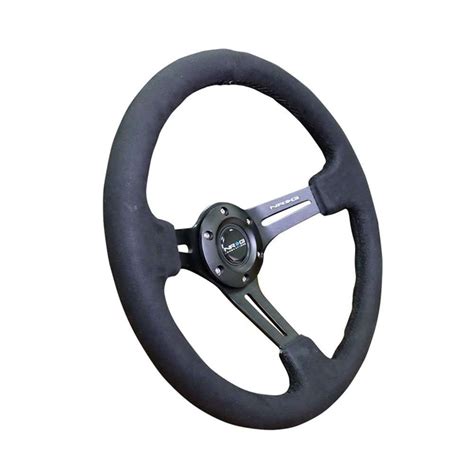 Nrg Innovations Rst 018sa Deep Dish Alcantara Steering Wheel Black