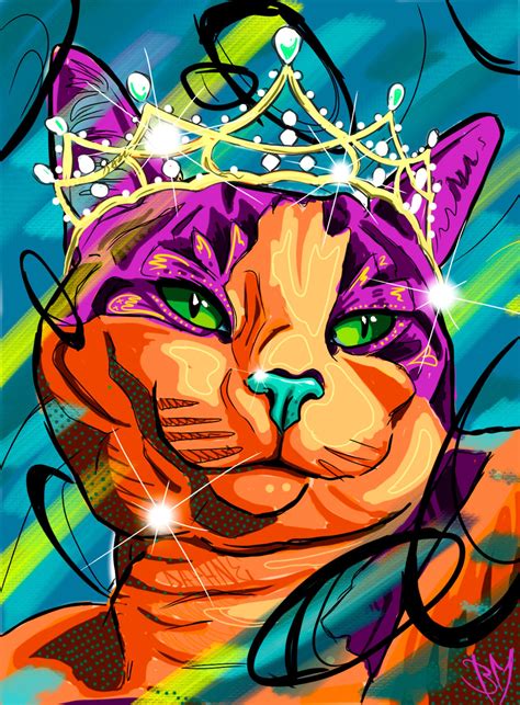 Pop Art Cat Print Colourful Bold Modern Art Etsy