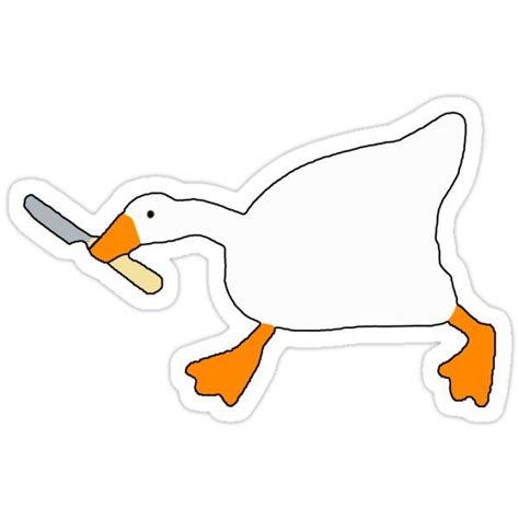 Goose With Knife Untitled Goose Game Sticker By Gsill Pegatinas