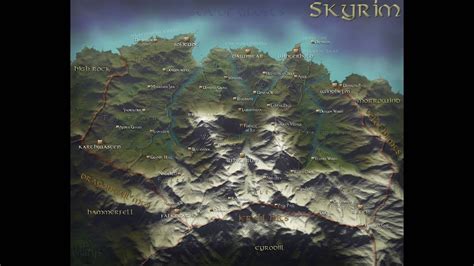Elder Scrolls Skyrim Map The Elder Scrolls 5 Skyrim Map Exchrisnge
