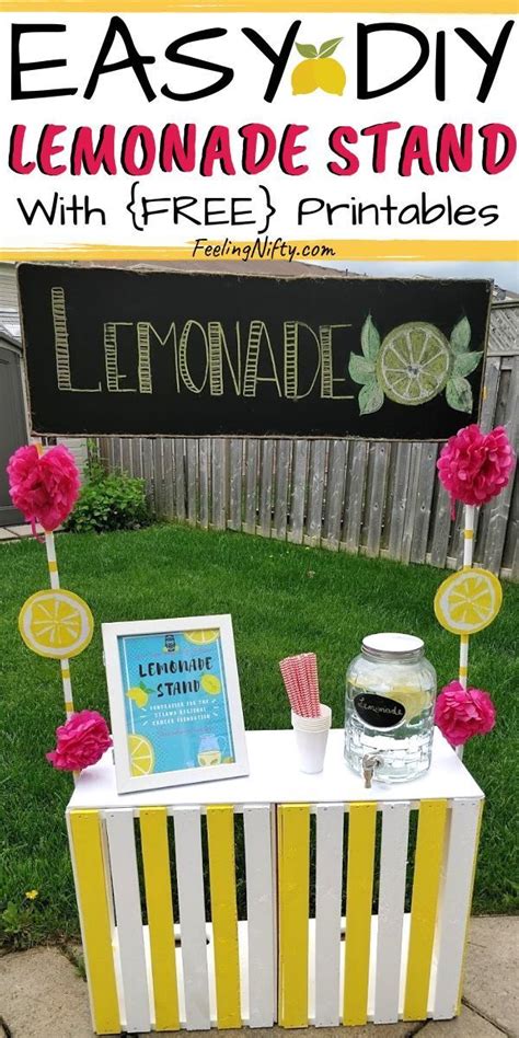 Make a card for free! DIY Lemonade Stand that's Super Easy to Make -with Free ...