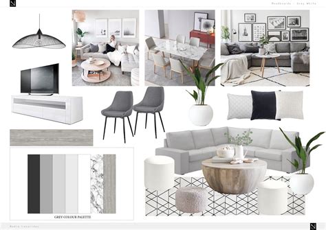 Moodboard Grey And Ash Interior Design Mood Board Aesthetic Room