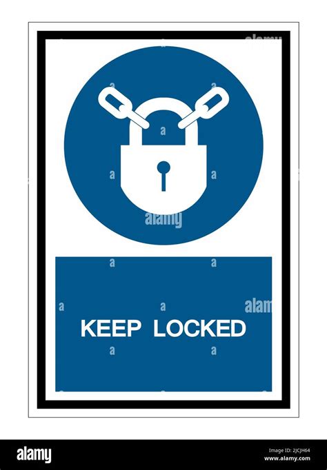 Keep Locked Symbol Sign Isolate On White Background Stock Vector Image