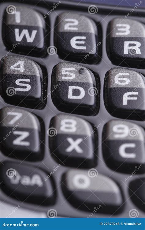 Cell Phone Keyboard Stock Photo Image Of Email Numbers 22370248