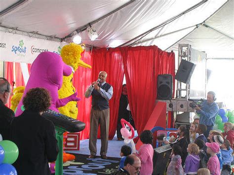 Barney Big Bird And Gordon At The Sprout Party By Nbtitanic On Deviantart