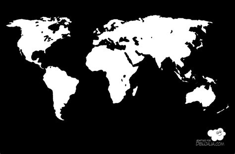 Mapa Del Mundo Simple En Estilo Plano Aislado Sobre Fondo Negro Porn