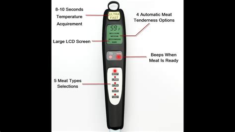 Review Best Instant Read Fork Digital Meat Thermometer A