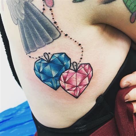 Heart Diamonds ️ Diamond Tattoo Ink Jewelry Girlytattoo Heart