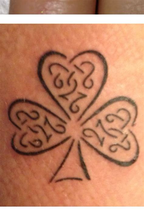 You can try an irish portrait tattoo. Celtic knot-like shamrock tattoo | Tattoos | Pinterest ...