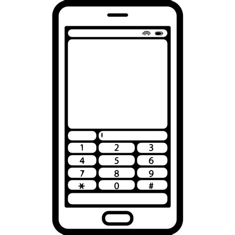 Mobile Phone Model With Buttons View Vector Svg Icon Svg Repo
