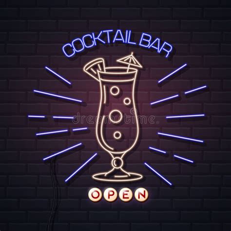 Lounge Bar Neon Sign Brick Wall Background Stock Illustrations 113 Lounge Bar Neon Sign Brick