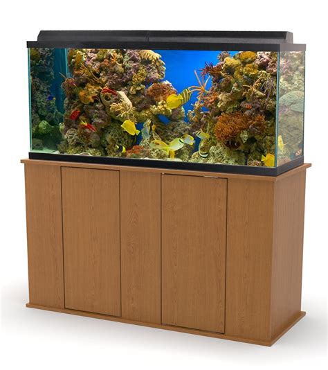 Aquatic Fundamentals Wood Upright Aquarium Stand Oak 7590 Gallon