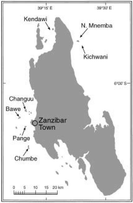 Zanzibar Island Unguja With Study Sites Download Scientific Diagram