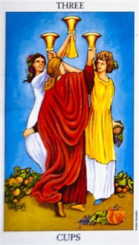 Simply defined, tarot cards are decks of cards with pictures, symbols, and numbers. Three of cups tarot card meanings
