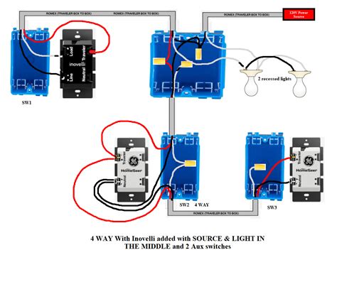 4 Way With Source And Light In The Middleneed Help Wiring