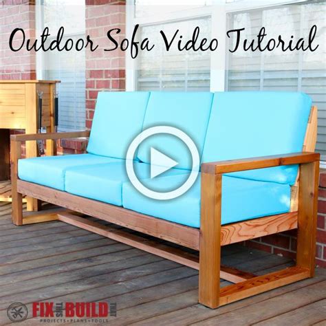 Free Video Tutorial On How To Build This Modern Outdoor Sofa Its Made