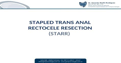 Stapled Trans Anal Rectocele Resection Starr Starr Ppt Powerpoint