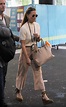Pippa Middleton in a Beige Outfit Arrives at Wembley Stadium for the ...