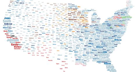 The Most Common Last Names In Every State — Mapped Map Genealogy Map