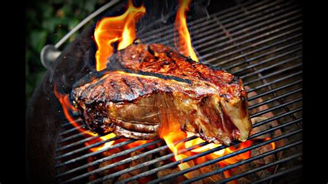 I'm using a propane grill to cook the steaks, which doesn't have a 'low heat' area. Dry aged T bone steak seared on the weber kettle - Jurge David steak - Barbecue - YouTube
