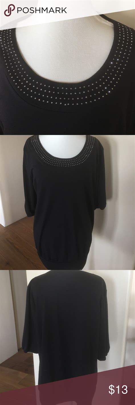 Final Reduction Plus Size Black Bling T Shirt Plus Size T Shirts