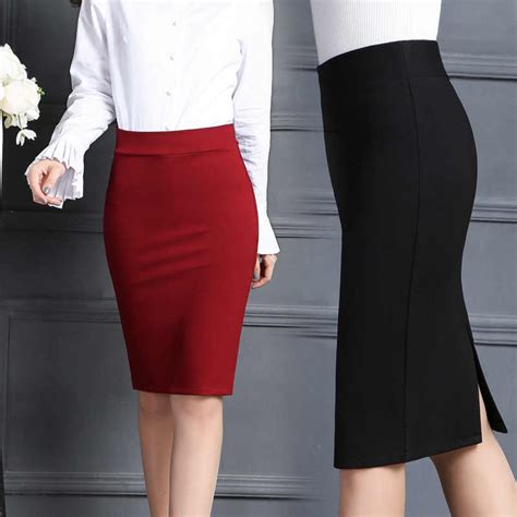 2019 Sexy Women Short Skirt Work Fashion Slim Comfortable Back Slit