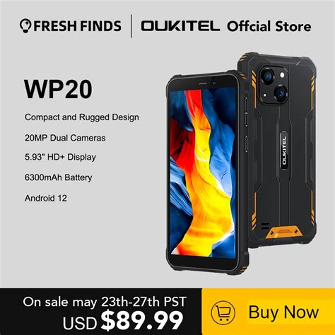 World Premiere Oukitel Wp20 Rugged Smartphone 593 Hd 4g32g 6300
