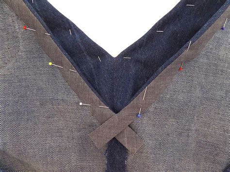 Today, i'm going to show you how to use what i call the overlap method. How to Apply Bias Binding as a Facing to a V-Neck (an excerpt from my Refashioners 2016 "Jeanius ...