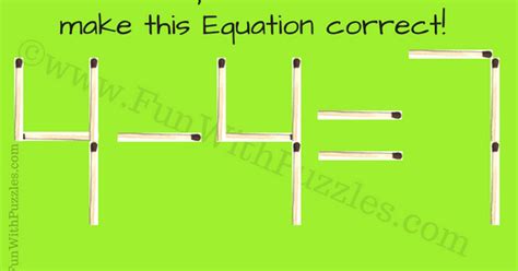 Please have a look and solve it one by one. MATCHSTICK PUZZLE WITH ANSWER-Brain Teasers Puzzles Riddles