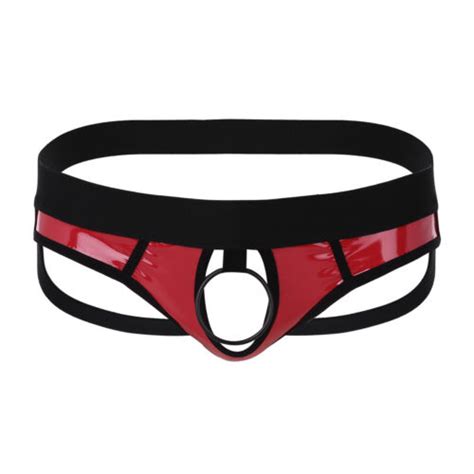 Us Men Athletic Supporter Jockstrap Leather Briefs Open Butt Boxers Underwear Ebay