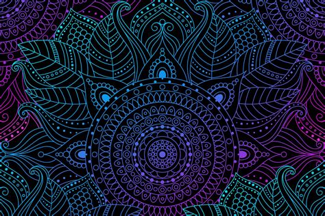 Seamless Pattern Psychedelic Graphic Patterns ~ Creative Market