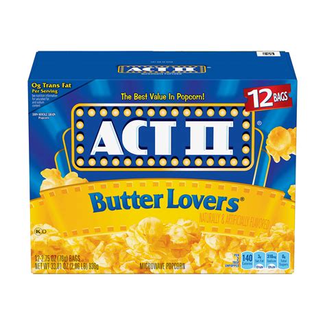 Act Ii Butter Lovers Microwave Popcorn Zobena Stores
