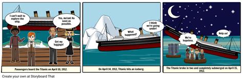 Titanic Comic Strip Storyboard By 32c77e9e52975