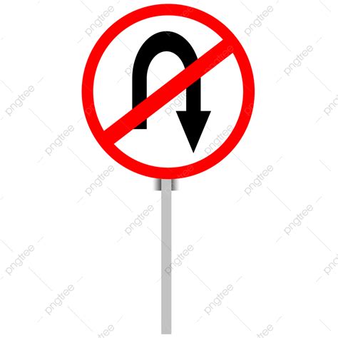 U Turn Sign Clipart Vector No U Turn Sign For Traffic Signal Vector