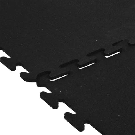 38 Inch Interlocking Rubber Tiles Black Color Tough And Durable