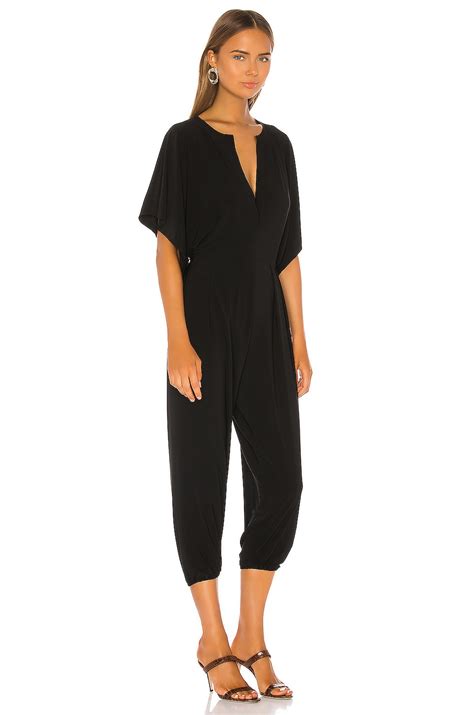 Norma Kamali Kamalikulture Rectangle Jog Jumpsuit Black Modesens