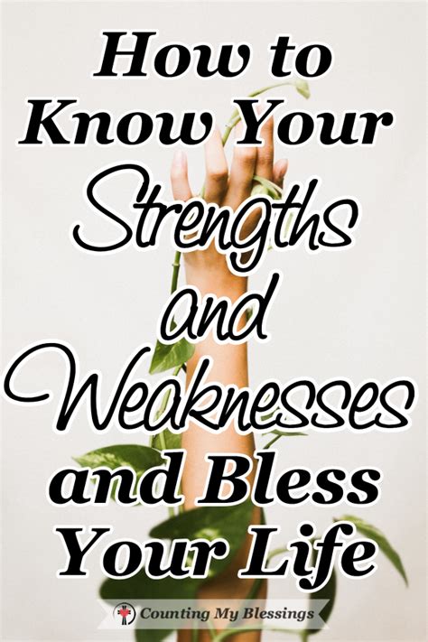 How To Know Your Strengths And Weaknesses And Bless Your Life