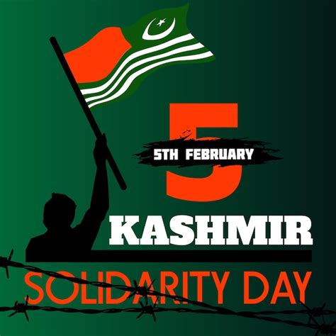 Premium Vector Kashmir Solidarity Day 5th February Vector Art Poster
