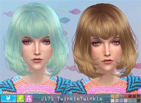 Newsea J171 Twinkle Twinkle Hair ~ Sims 4 Hairs