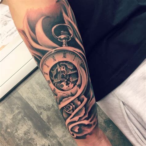 Half Sleeve Clock Clocktattoo Tattoo Sleeve Dise Os Para Tatuajes