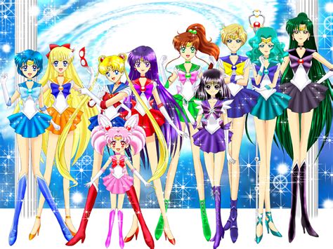 The Big Imageboard Tbib 10girls 6 Girls Aino Minako Aqua Hair Bishoujo Senshi Sailor Moon