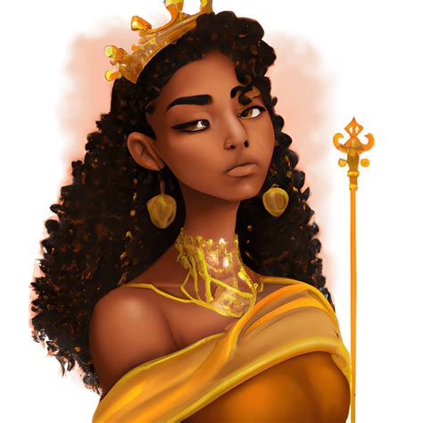 Majestic Princess Brown Skin Queen Highly Rendered · Creative Fabrica