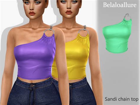 Belaloallure Sandie Chain Top By Belal1997 At Tsr Sims 4 Updates