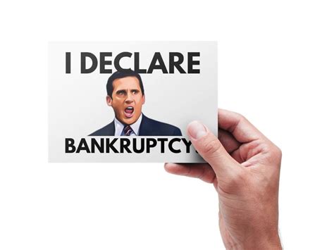 Printable Michael Scott Card I Declare Bankruptcy The Office Etsy