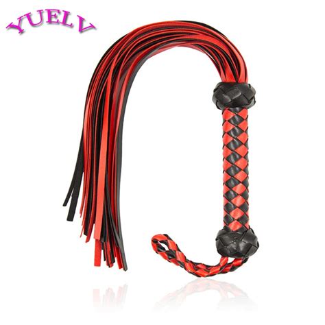 yuelv pu leather sex whip fetish bondage flogger spanking sex toys for couples role play erotics