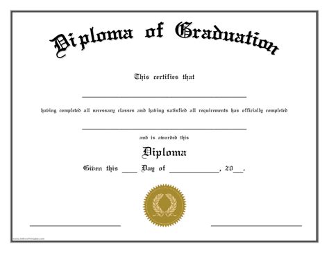 Diploma Of Graduation Certificate Template Download Fillable Pdf Vrogue