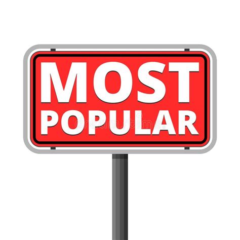 Vector Most Popular Sign Stock Vector Illustration Of Online 108703147